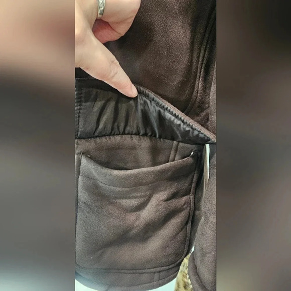 Utex Design Faux Micro Suede/Fur Leopard Print Jacket Size Medium-EUC - Picture 5 of 16